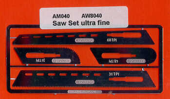 Airwaves (etched) AEM040 4 ultra fine stainless steel razor saws
