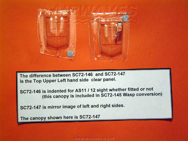 Airwaves AES72147 1:72 Westland Scout/Wasp canopy