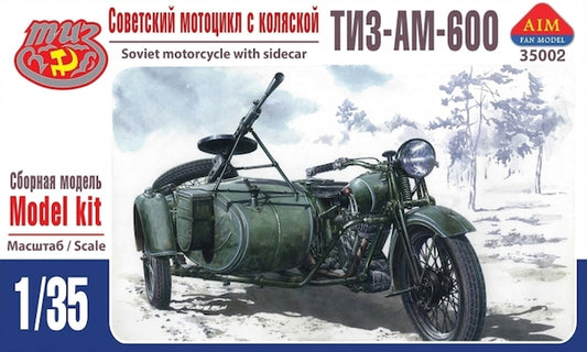 Aim Fan Model AFM35002 1:35 TIZ-AM-600 Soviet motorcycle with sidecar