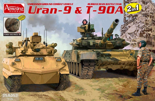 Amusing Hobby 35A053 Uran-9 & T-90A 1:35 Model Kit