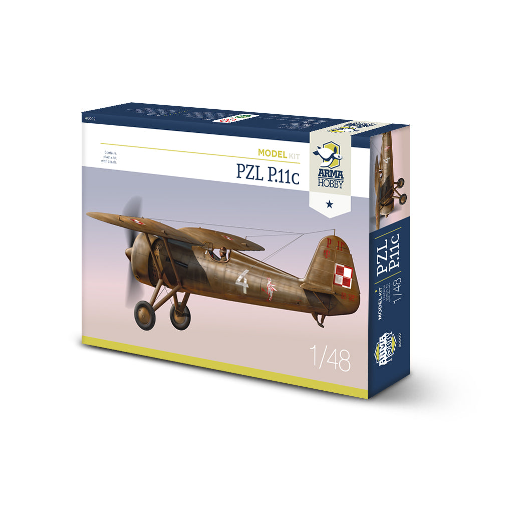 Arma Hobby AH40002 1:48 PZL P.11c with PE parts and decals by Techmod