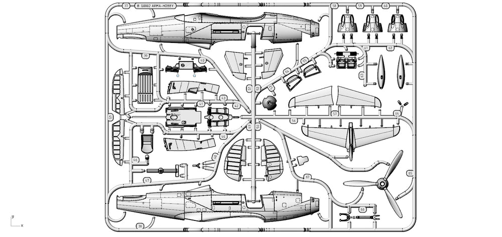 Arma Hobby AH40010 Bell P-39Q Airacobra w/3D Print File 1:48