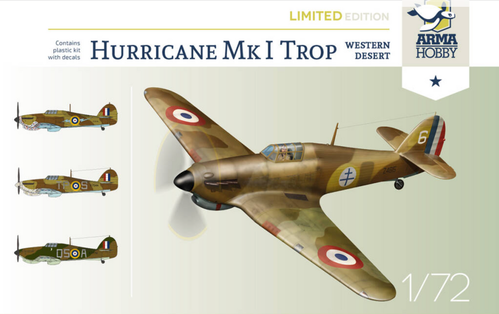 Arma Hobby AH70026 1:72 Hawker Hurricane Mk.I Trop Western Desert