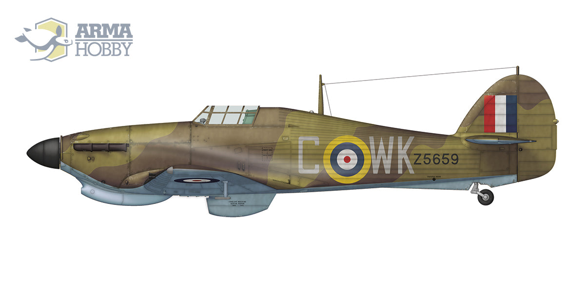 Arma Hobby AH70044 1:72 Hawker Hurricane Mk.IIb Trop with decals by Techmod