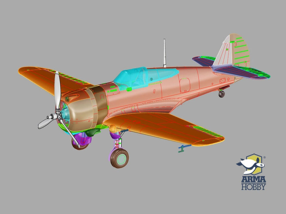 Arma Hobby AH70080 Curtiss H-75 A1:A2 Fighter Model Kit 1:72