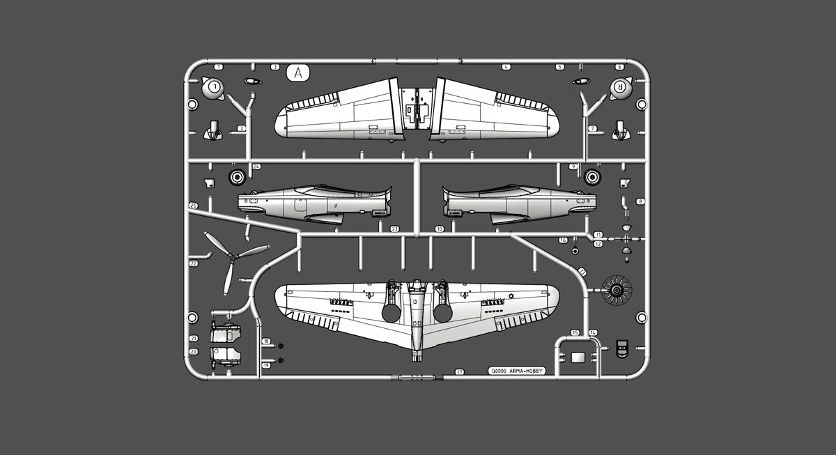 Arma Hobby AH70080 Curtiss H-75 A1:A2 Fighter Model Kit 1:72