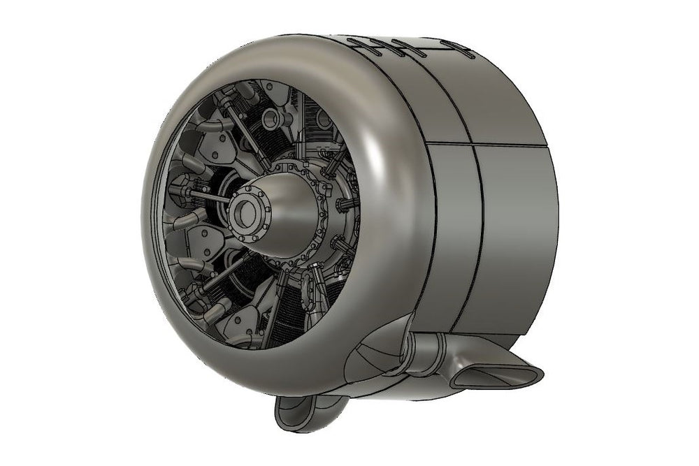 Airone Hobby AHL72070 1:72 CANT Z.506 Airone engine and cowling set