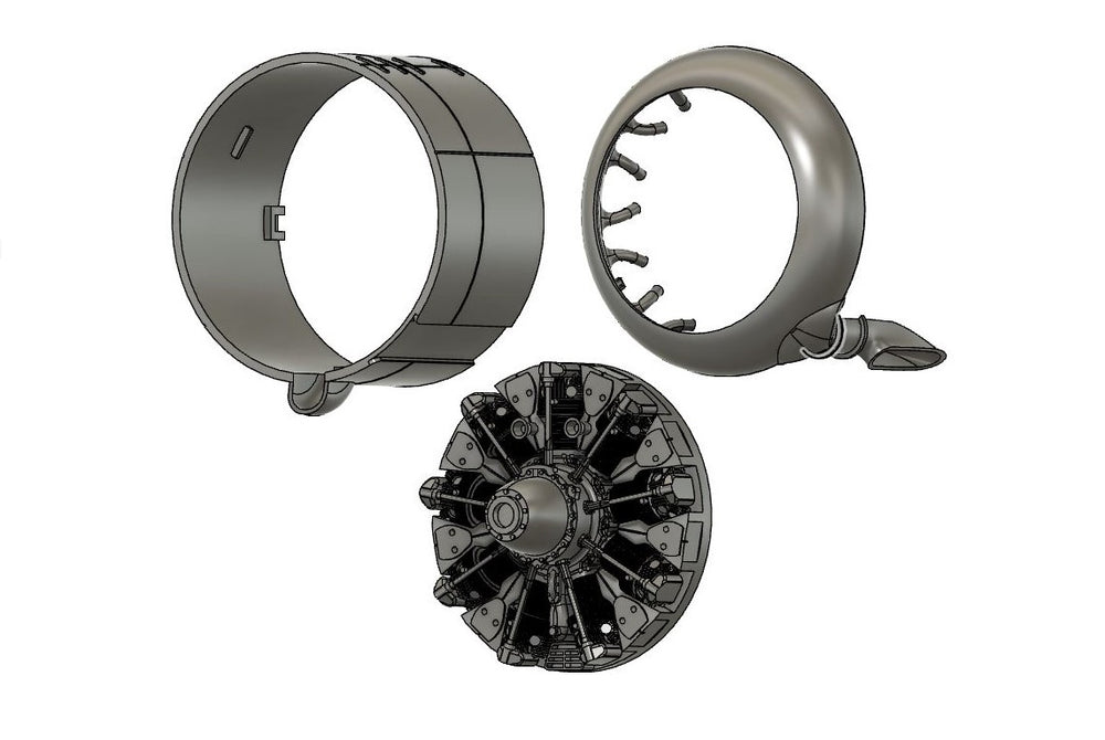 Airone Hobby AHL72070 1:72 CANT Z.506 Airone engine and cowling set