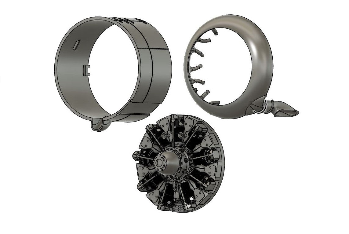 Airone Hobby AHL72070 1:72 CANT Z.506 Airone engine and cowling set