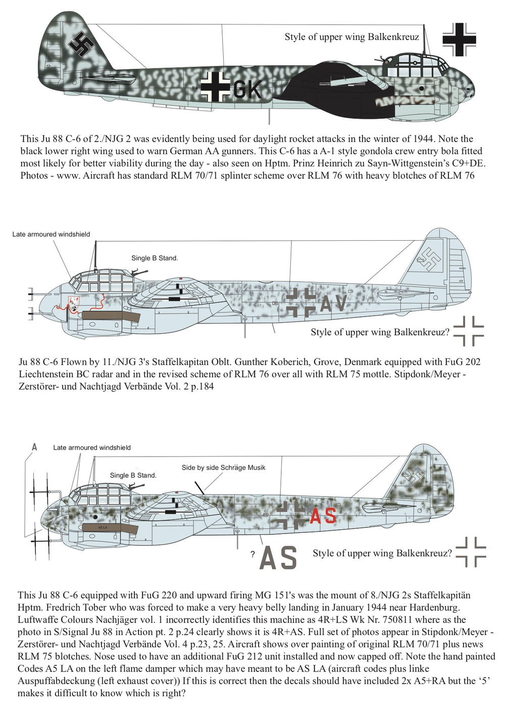 Aims AIMS48D021 1:48 Junkers Ju-88C-6 Night Fighters [Ju-88C-6b]