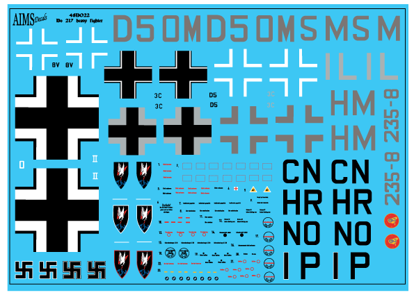 Aims AIMS48D022 1:48 Dornier Do-217N-1 Night Fighters