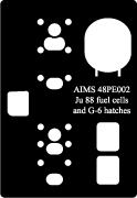 Aims AIMPE48002 Junkers Ju-88/Ju-188 Fuel Cell Template 1:48
