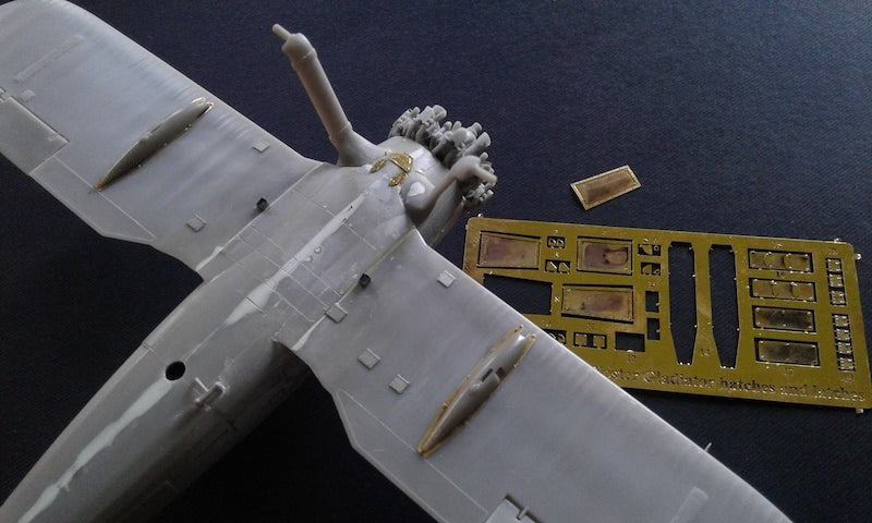 Aims AIMPE48011 1:48 Gloster Gladiator hatches and latches