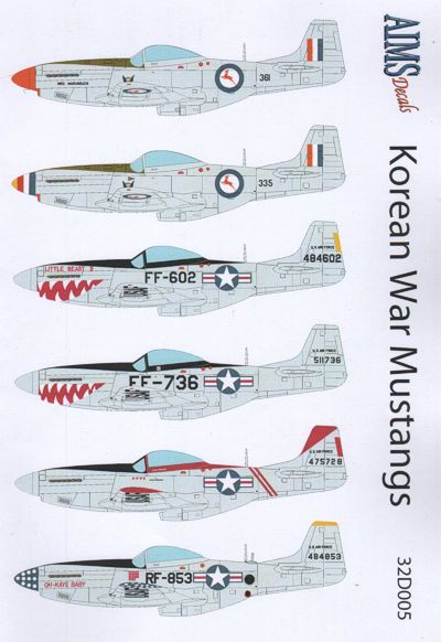 Aims AIMS32D005 Korean War North-American F-51 Mustangs 1:32