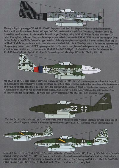 Aims AIMS32D007 1:32 Messerschmitt Me-262A/B Collection