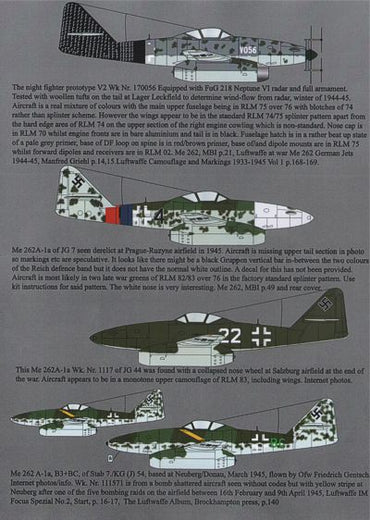 Aims AIMS32D007 1:32 Messerschmitt Me-262A/B Collection