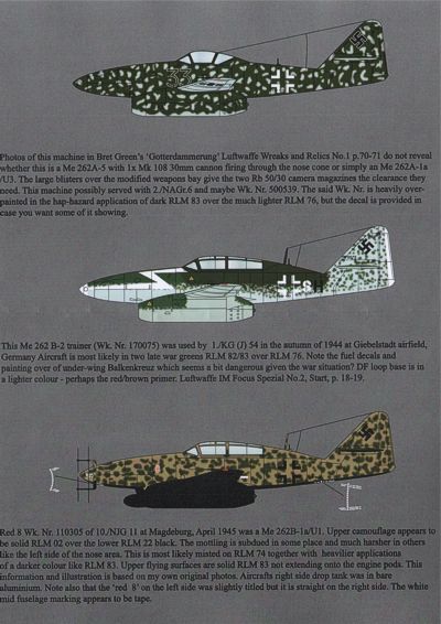 Aims AIMS32D007 1:32 Messerschmitt Me-262A/B Collection