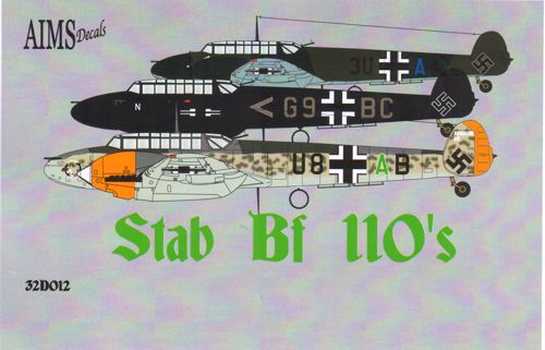 Aims AIMS32D012 1:32 'Stab Messerschmitt Bf-110's'