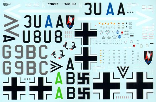 Aims AIMS32D012 1:32 'Stab Messerschmitt Bf-110's'