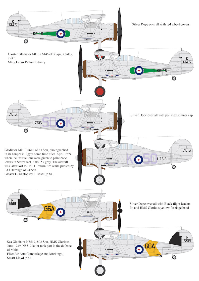 Aims AIMS32D019 1:32 Gloster Gladiator Mk.I K6145 of 3 Sqn, Kenley, 1937