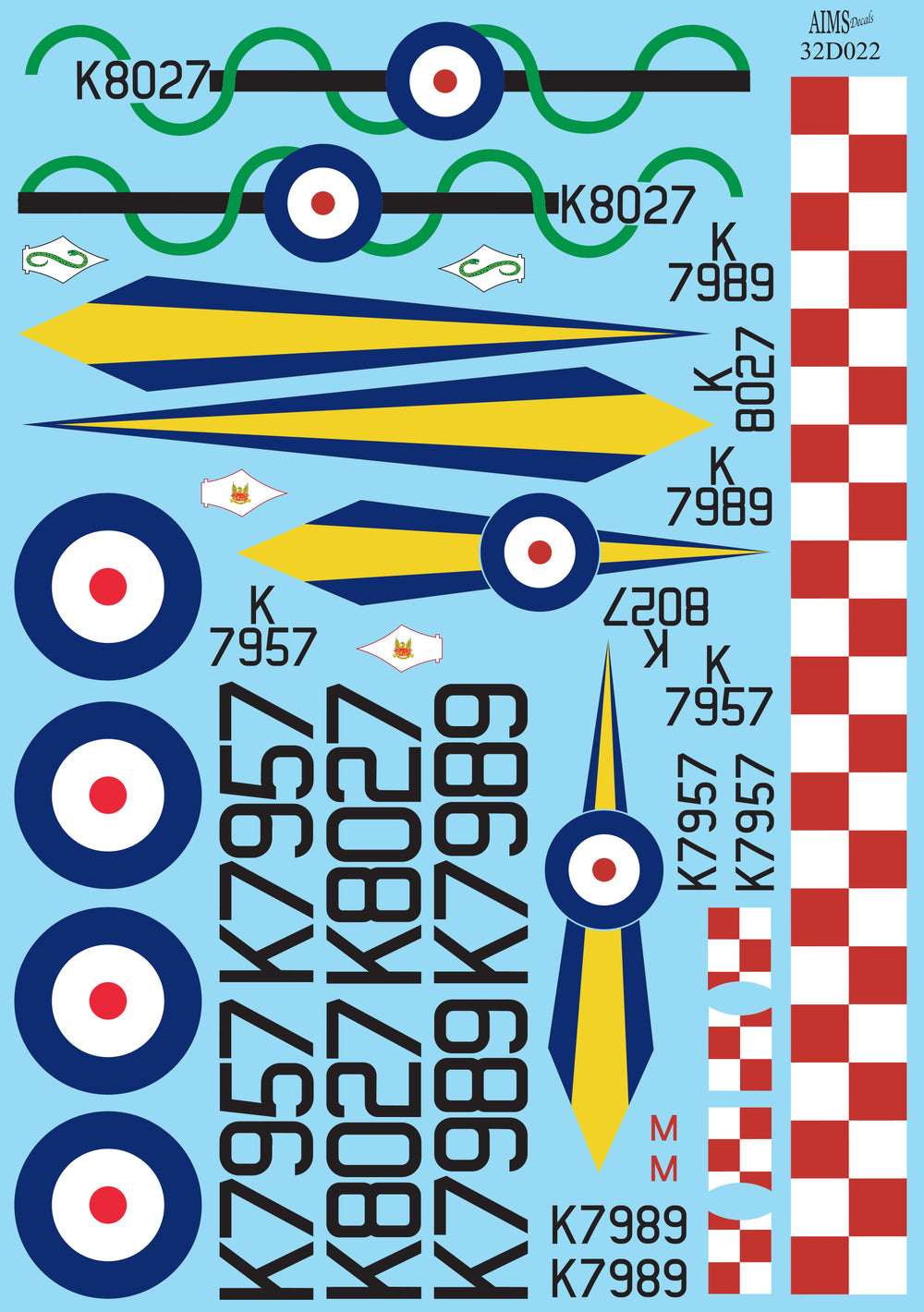 Aims AIMS32D022 1:32 Gloster Gladiator Mk.I 56/73/87 Sqn Decals