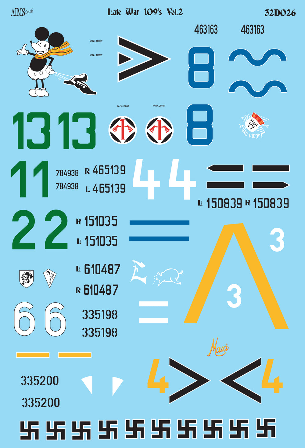 Aims AIMS32D026 Late War Messerschmitt Bf-109's Vol.2 1:32