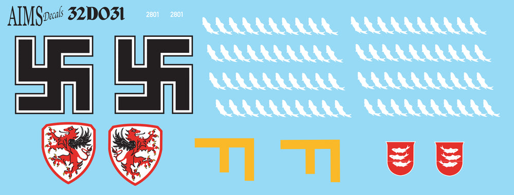 Aims AIMS32D031 1:32 Heinkel He-111P-2 Villacoublay 1940 Decals