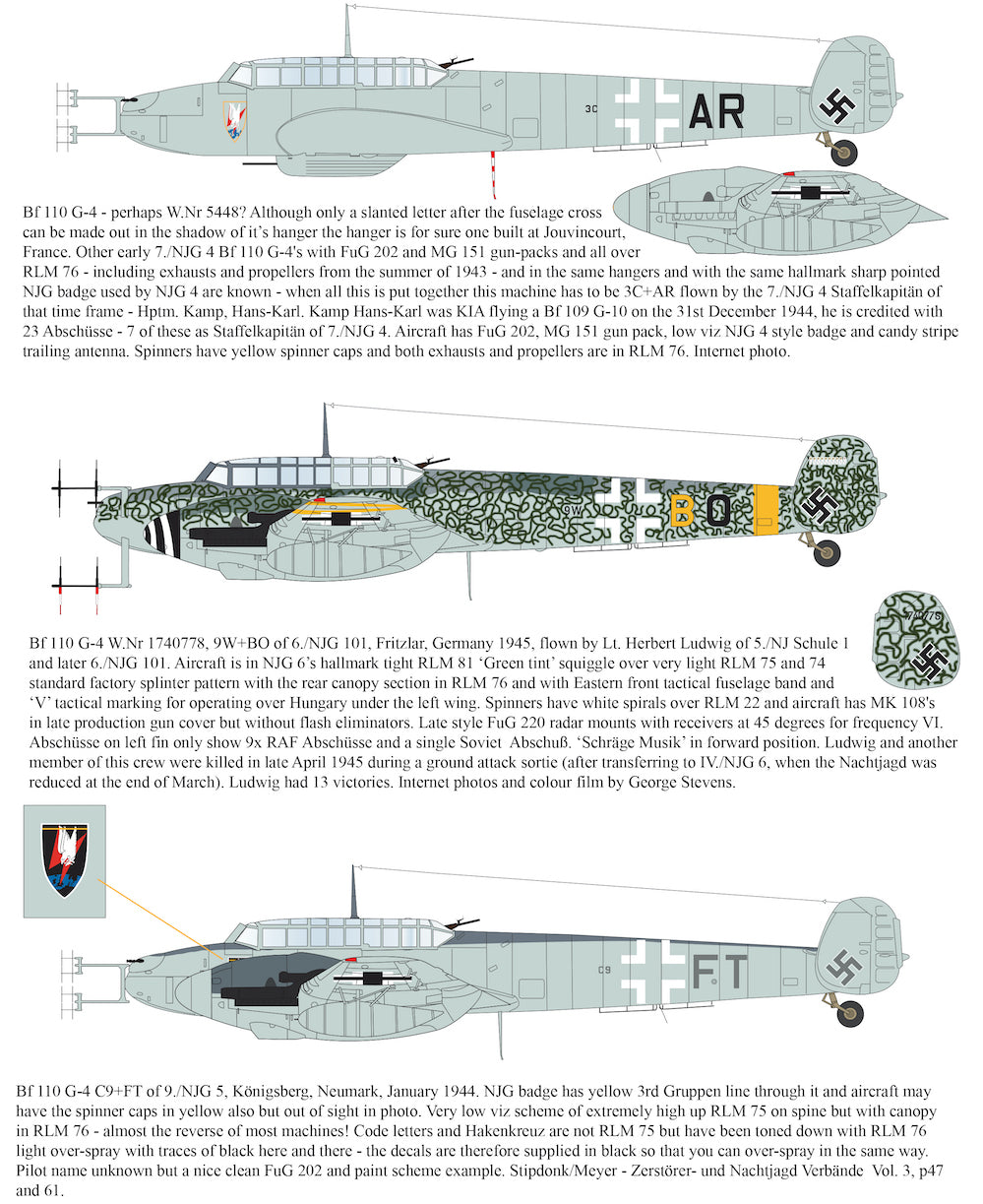 Aims AIMS32D037 1:32 Messerschmitt Bf-110G-4 to be used with Aims conversions