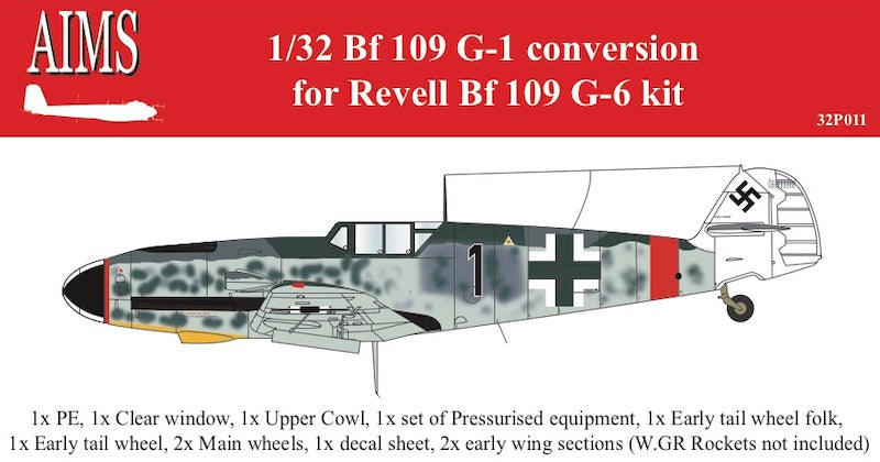 Aims AIMS32P011 1:32 Messerschmitt Bf-109G-1 conversion