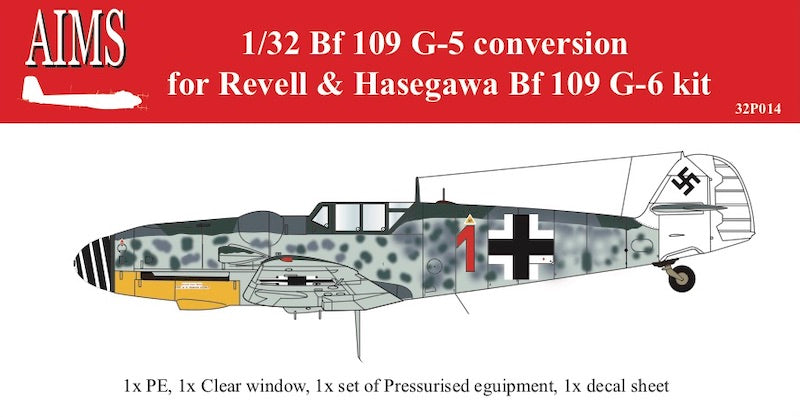 Aims AIMS32P014 1:32 Messerschmitt Bf-109G-5 conversion