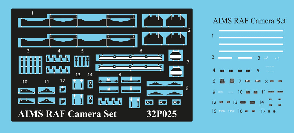 Aims AIMS32P025 1:32 RAF Camera set