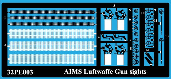 Aims AIMS32PE03 Luftwaffe Gun Sights MG 81/131/15/FF 1:32