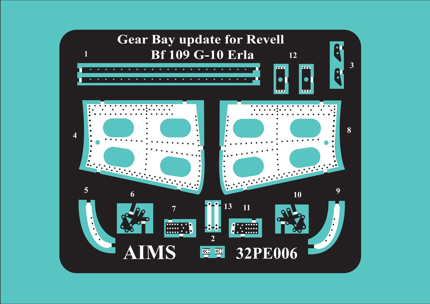 Aims AIMS32PE06 1:32 Messerschmitt Bf-109G-6/Bf-109G-10 Erla Gear bay update set