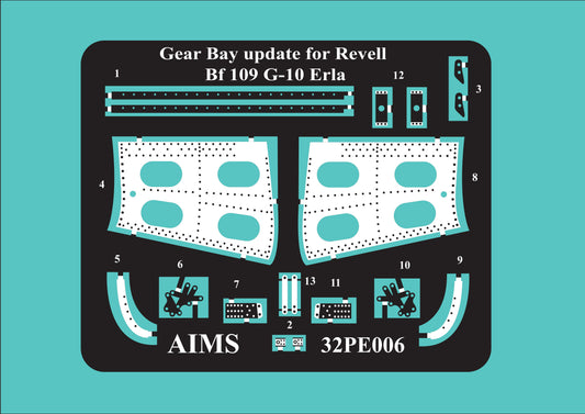 Aims AIMS32PE06 1:32 Messerschmitt Bf-109G-6/Bf-109G-10 Erla Gear bay update set