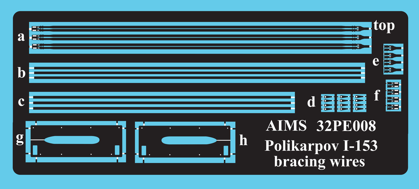 Aims AIMS32PE08 1:32 Polikarpov I-153 strut bracing wires