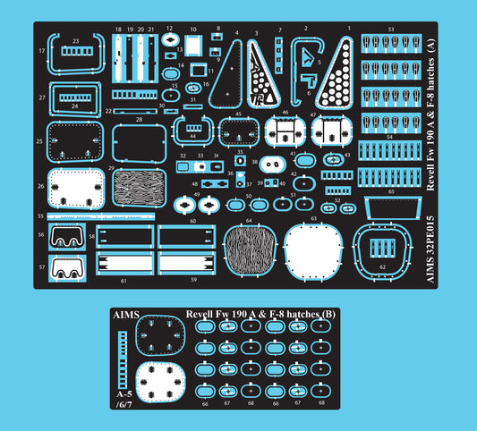 Aims AIMS32PE15 1:32 Focke-Wulf Fw-190A-8/Fw-190F-8 hatches and latches