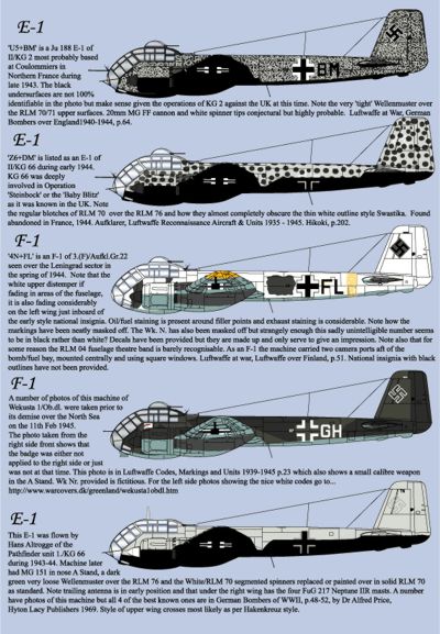 Aims AIMS48D006 Junkers Ju-188E-1/F-1 Decal Collection 1:48