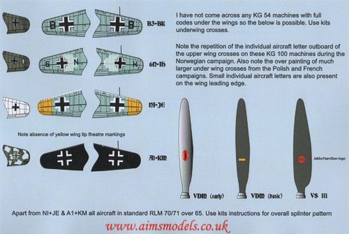 Aims AIMS48D010 1:48 Heinkel He-111 / P Collection'