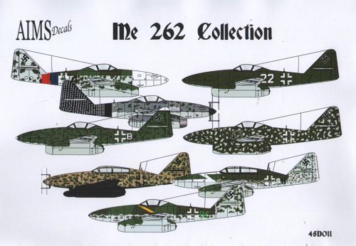 Aims AIMS48D011 1:48 Messerschmitt Me-262A-1/Me-262B-2 Collection