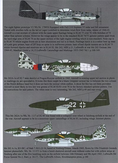 Aims AIMS48D011 1:48 Messerschmitt Me-262A-1/Me-262B-2 Collection