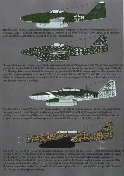 Aims AIMS48D011 1:48 Messerschmitt Me-262A-1/Me-262B-2 Collection