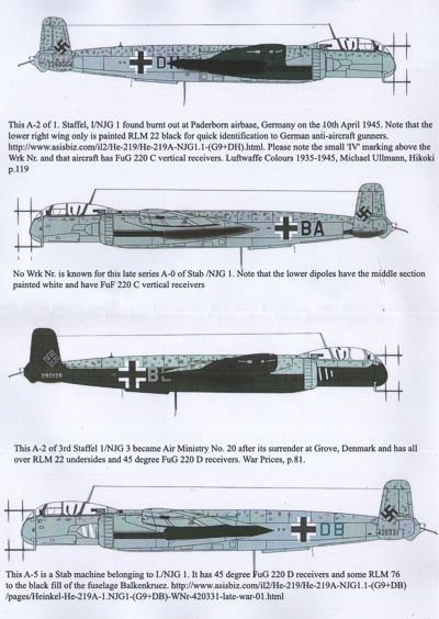 Aims AIMS48D012 1:48 Heinkel He-219A-0 G9+FB flown by Major Werner Strieb