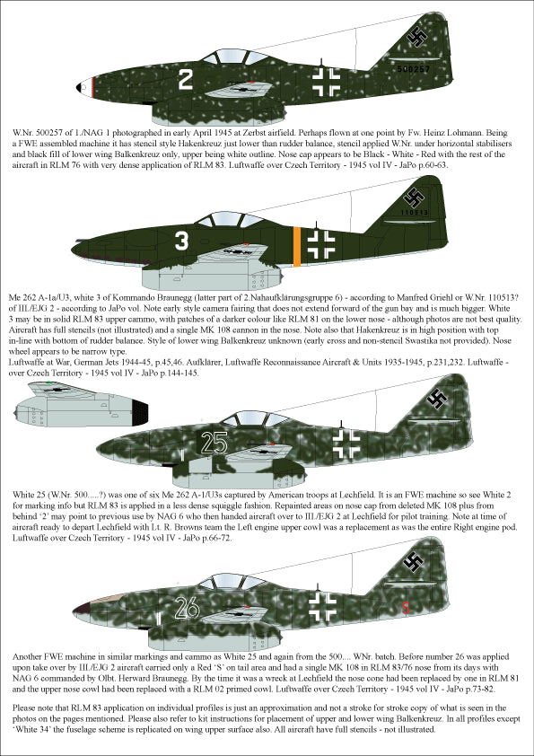 Aims AIMS48D016 1:48 Messerschmitt Me-262A-1a/U3