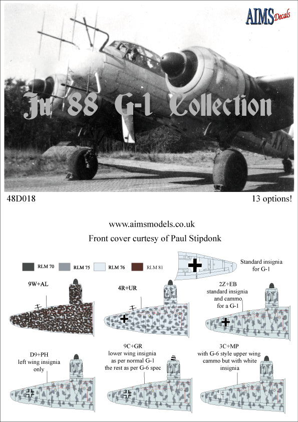 Aims AIMS48D018 1:48 Junkers Ju-88G-1 Collection