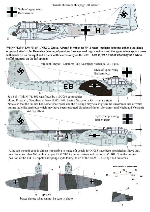 Aims AIMS48D018 1:48 Junkers Ju-88G-1 Collection