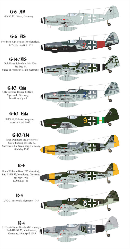 Aims AIMS48D024 Late War Messerschmitt Bf-109's NJG 11 1:48