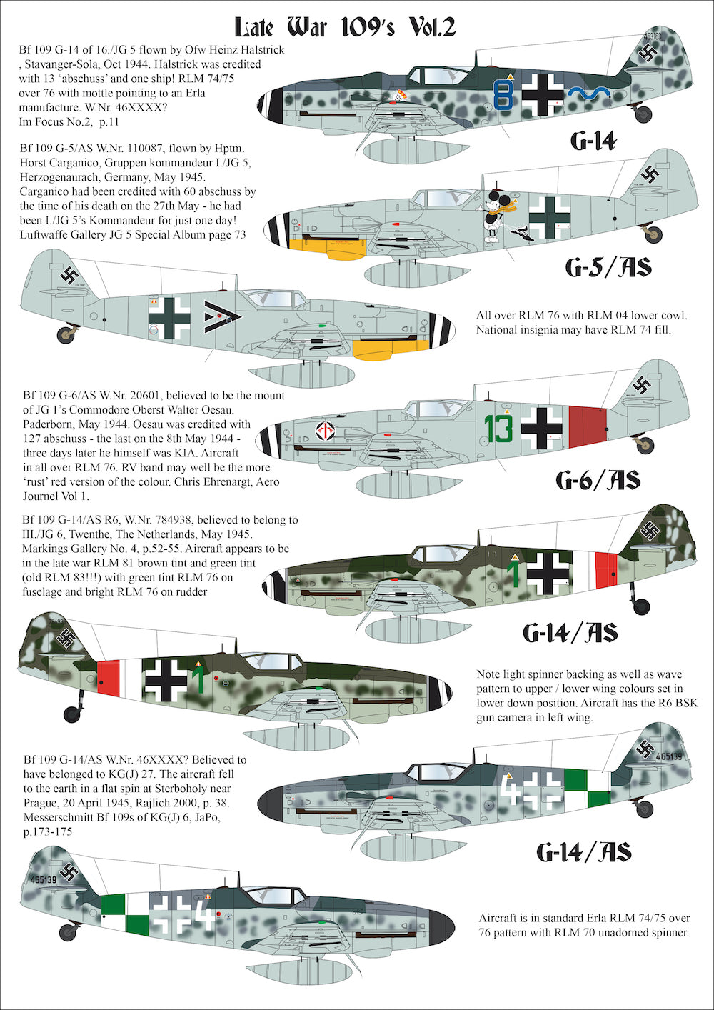 Aims AIMS48D029 Late War Messerschmitt Bf-109's Vol.2 1:48