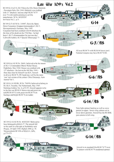 Aims AIMS48D029 Late War Messerschmitt Bf-109's Vol.2 1:48