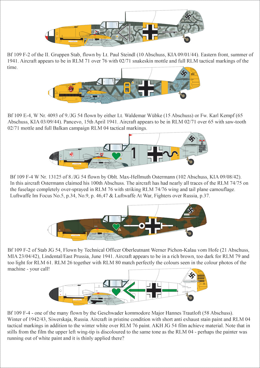 Aims AIMS48D031 1:48 JG 54 Messerschmitt Bf-109F-2 of the II