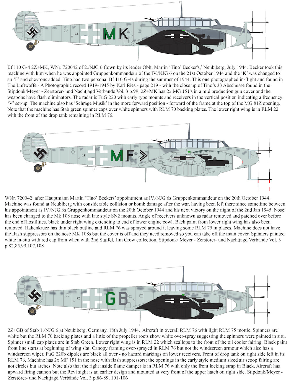 Aims AIMS48D041 1:48 Messerschmitt Bf-110G-4 Collection
